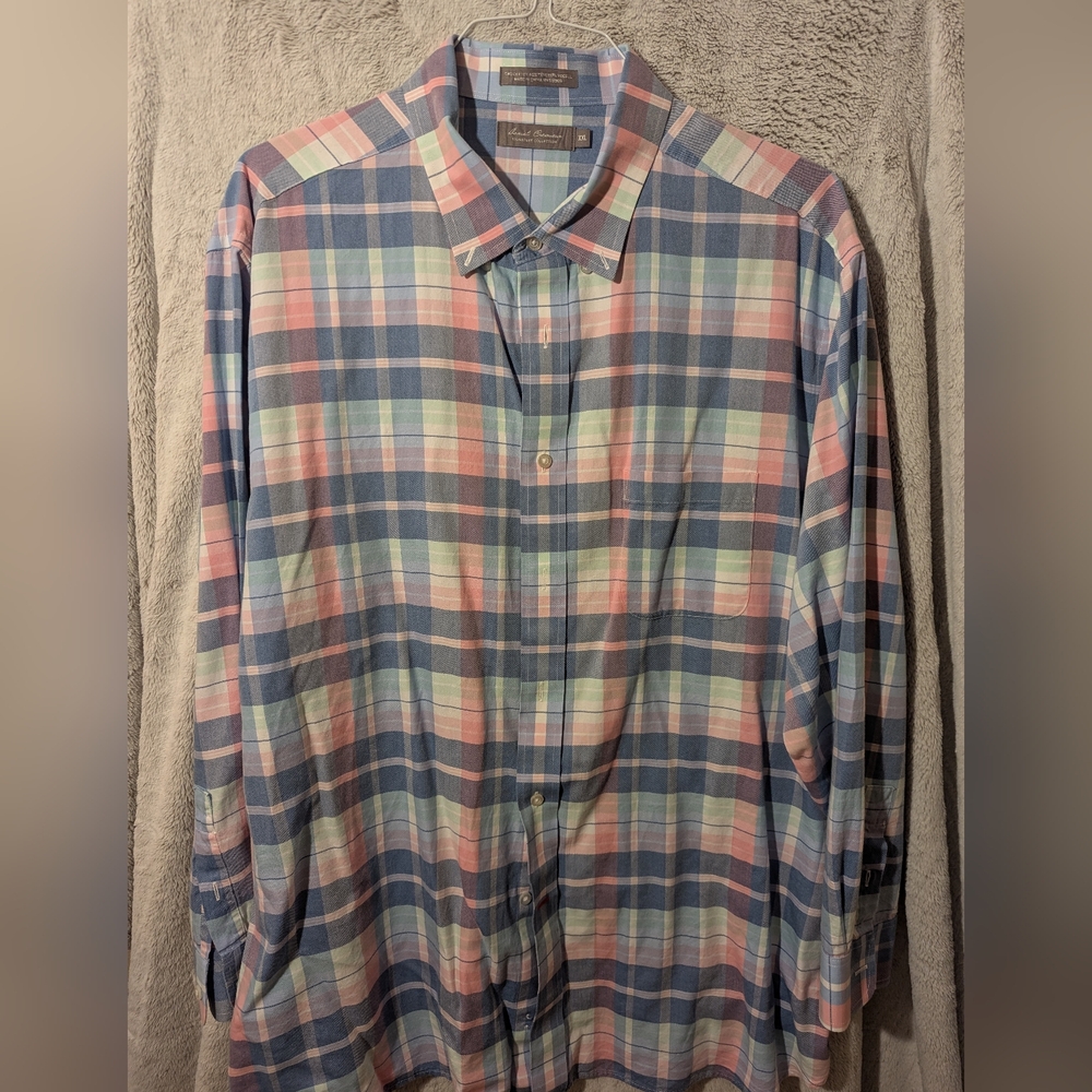 Daniel Cremieux Long Sleeve Dress Shirt‎- Mens XXL- Plaid "Signature Collection"